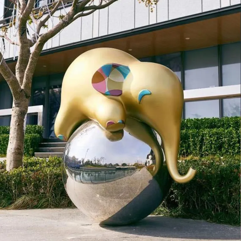 Large Elephant Statue detail image 2