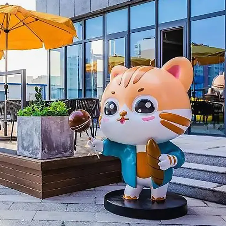 Outdoor Cat Statue detail image 3