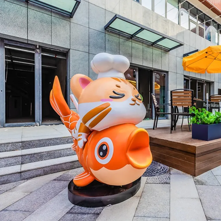 Outdoor Cat Statue detail image 4