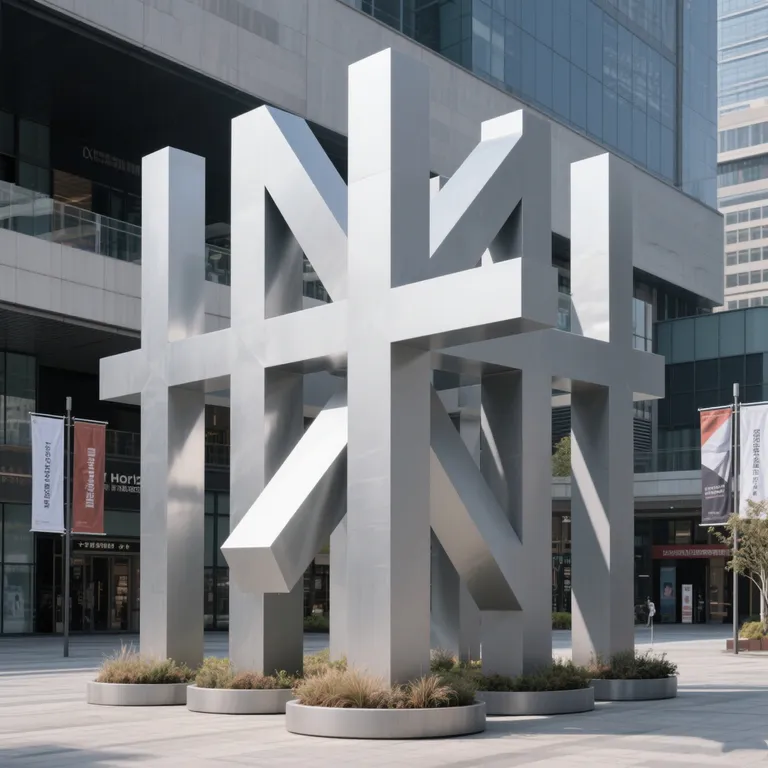 Geometric Stainless steel Artwork detail image 3