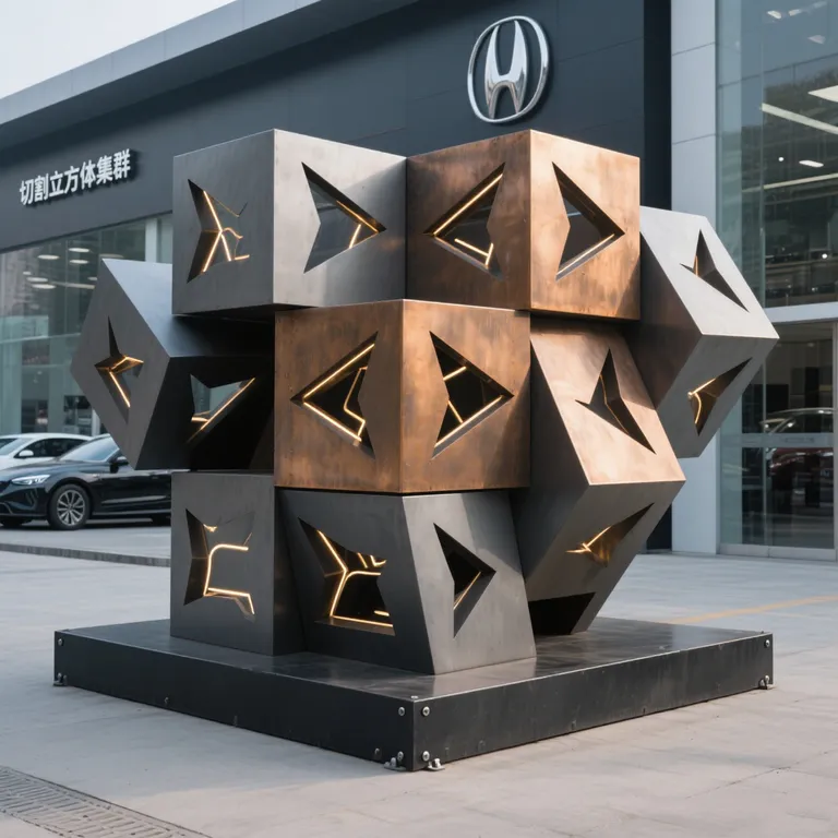 Geometric Stainless steel Artwork detail image 4