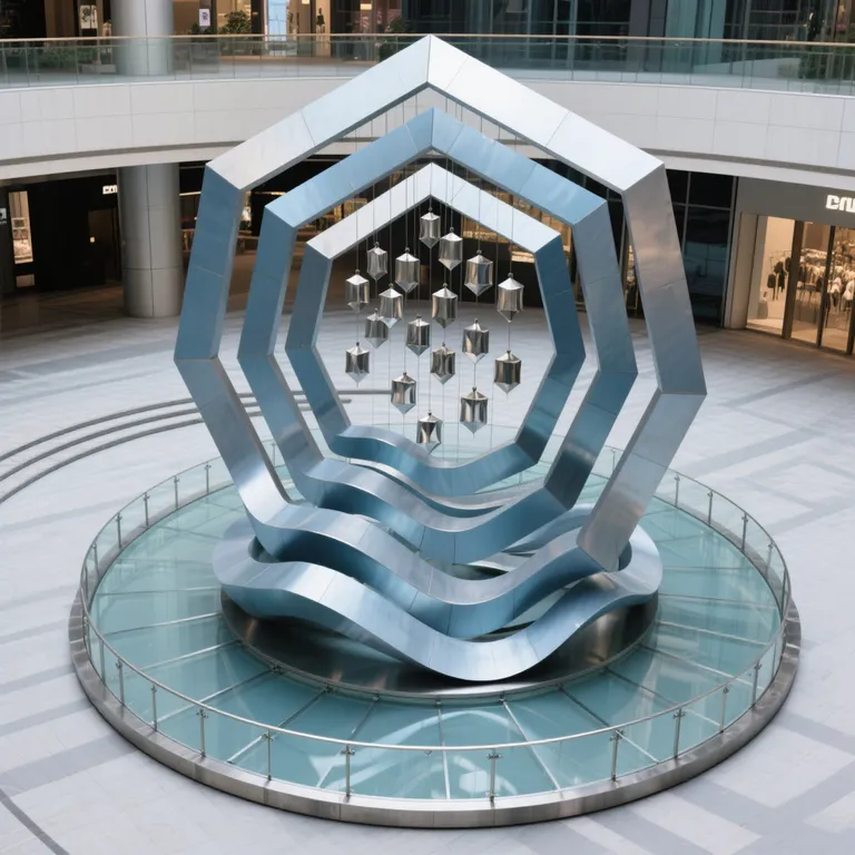 Large Outdoor Abstract Sculpture detail image 5