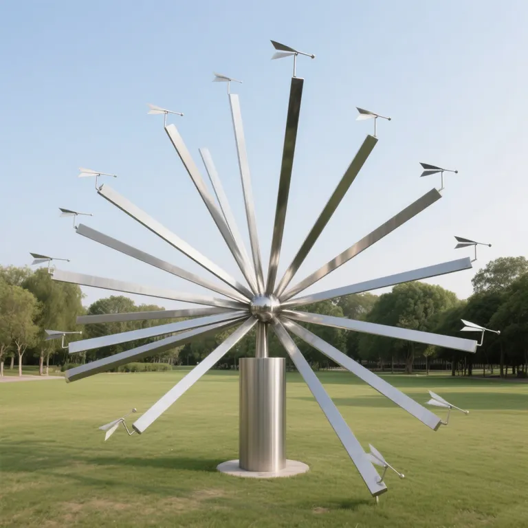 Stainless Steel Abstract Statue detail image 2