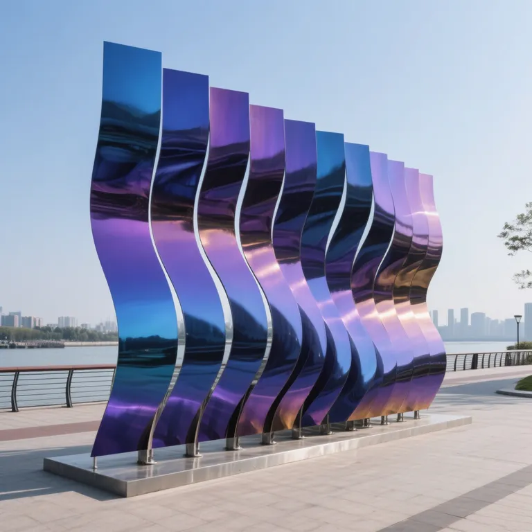 Stainless Steel Abstract Statue detail image 3