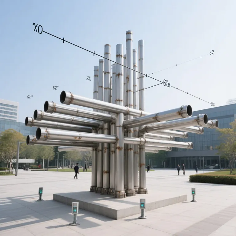 Stainless Steel Abstract Statue detail image 7