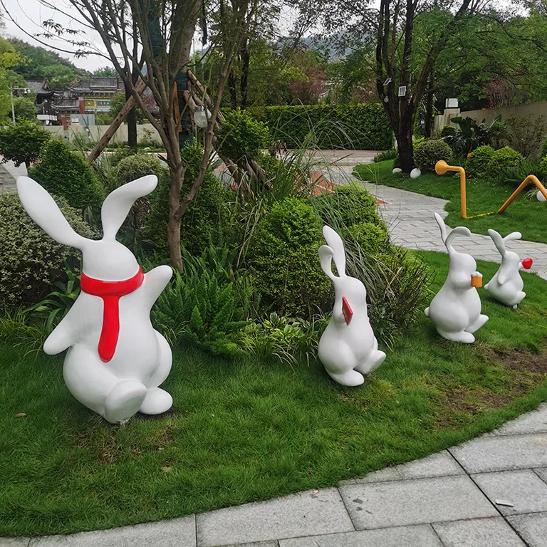 Rabbit Garden Statue detail image 2