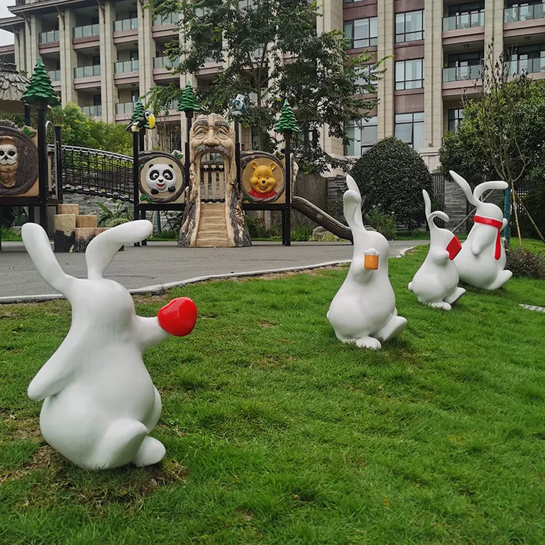 Rabbit Garden Statue detail image 3