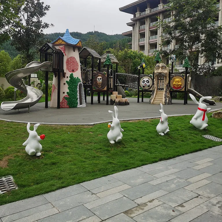 Rabbit Garden Statue detail image 4