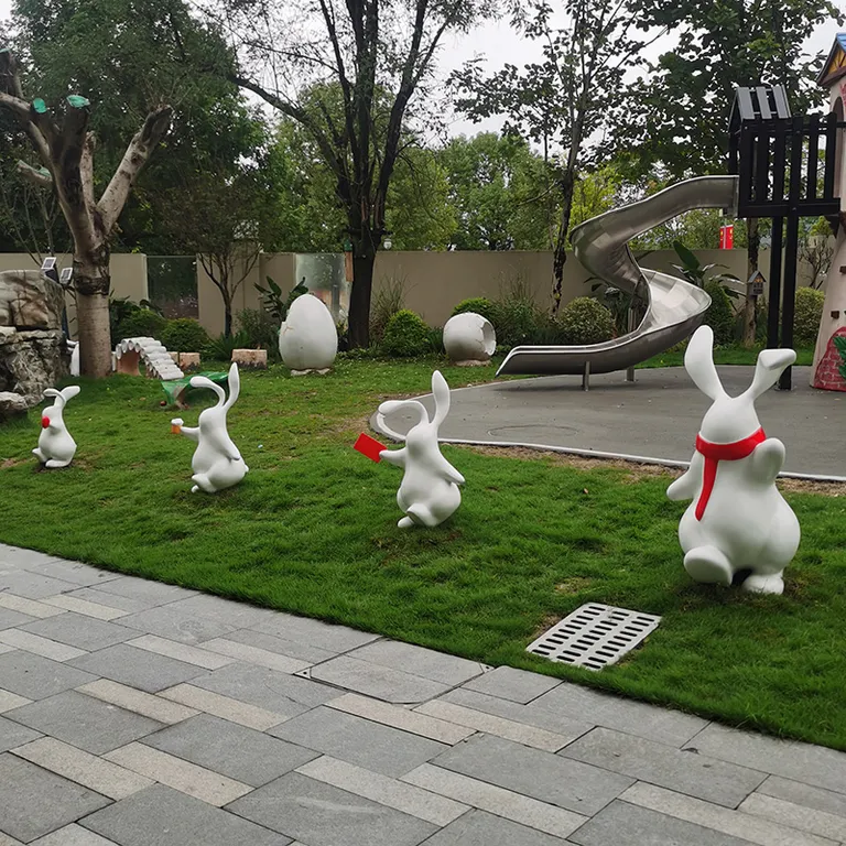 Rabbit Garden Statue detail image 5