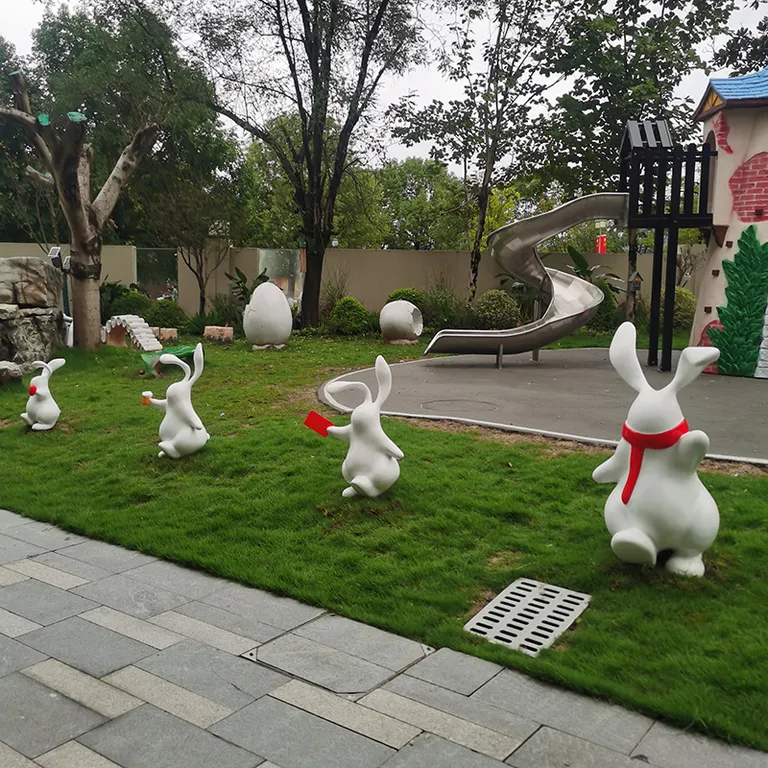 Rabbit Garden Statue detail image 6