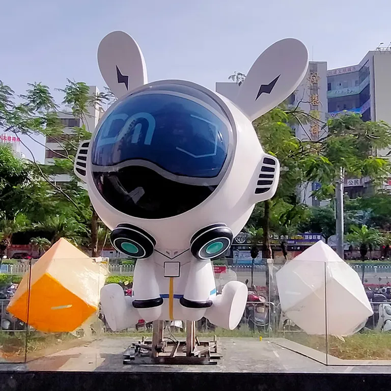 Standing Rabbit Statue detail image 2