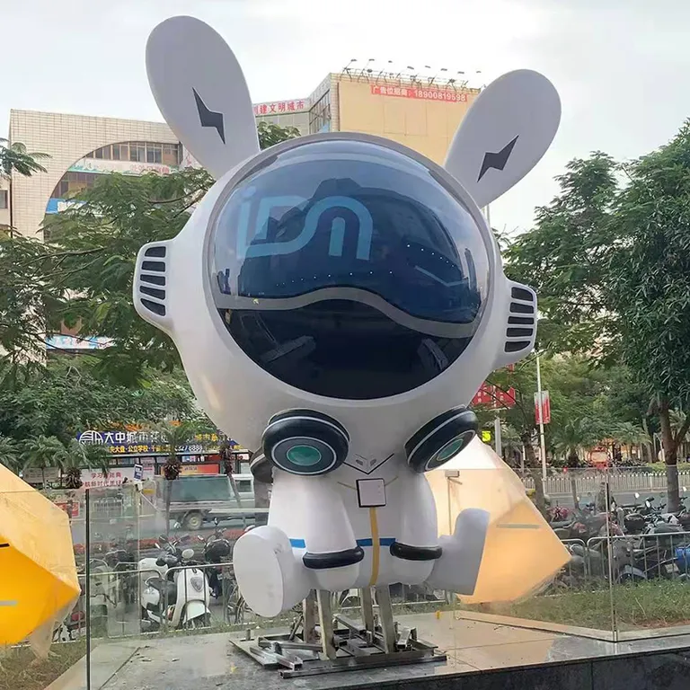 Standing Rabbit Statue detail image 3