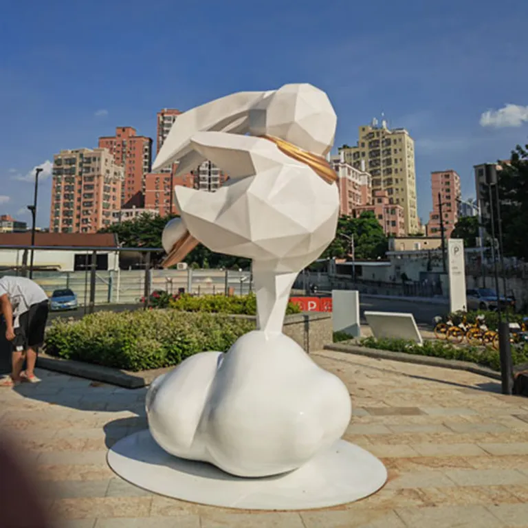 Yoga Rabbit Statue detail image 3