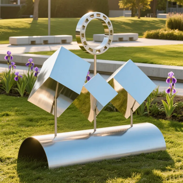 Minimalist Abstract outdoor Decor Sculpture