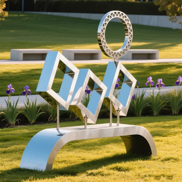 Minimalist Abstract outdoor Decor Sculpture detail image 2