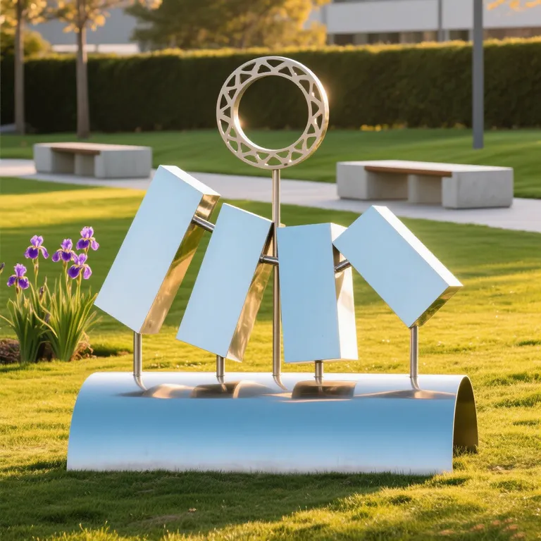 Minimalist Abstract outdoor Decor Sculpture detail image 4